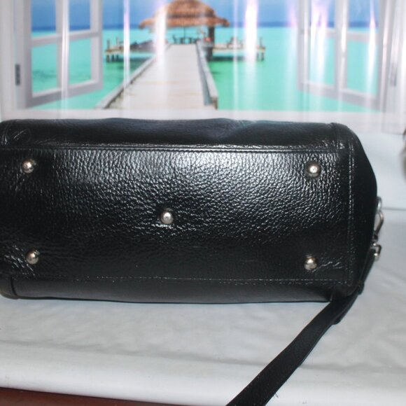 Gorgeous $528 FURLA Pebbled Leather Satchel Tote Shoulder Bag w Strap - Picture 5 of 10